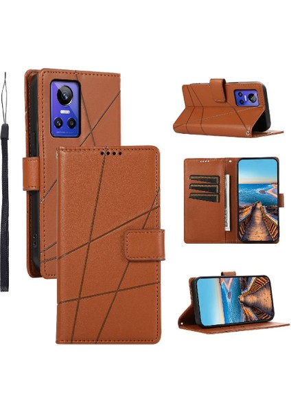 Realme Gt Neo 3 Şok Emici Darbeye Üç Kart Yuvaları Için Flip Case (Yurt Dışından)