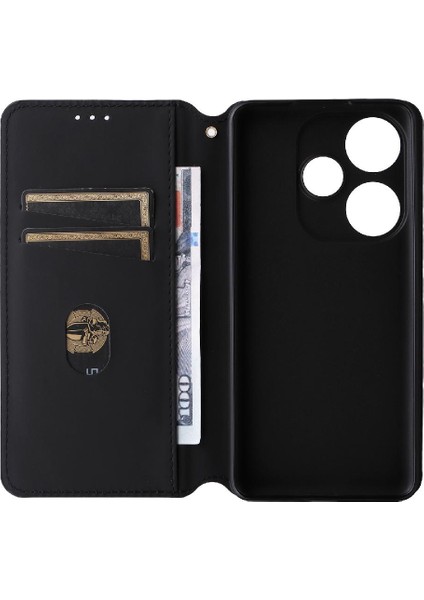 Xiaomi Poco F6 Pu Deri Cüzdan 3D Desen Manyetik Kapatma (Yurt Dışından)