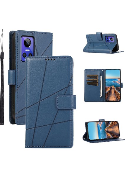 Realme Gt Neo 3 Şok Emici Darbeye Üç Kart Yuvaları Için Flip Case (Yurt Dışından)