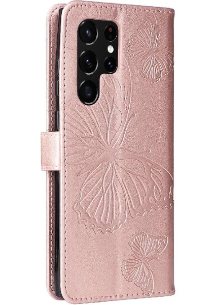 Samsung Galaxy S22 Uitra Flip Kickstand Darbeye Kapak Manyetik (Yurt Dışından)