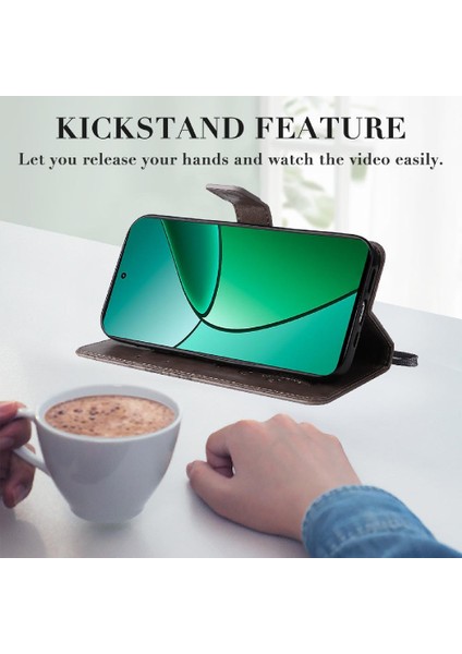 Realme 12 Artı Pu Deri Flip Kickstand Darbeye Kapak Kapak Için Kılıf (Yurt Dışından)