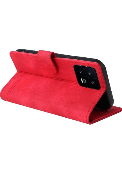 Xiaomi 13 Için Flip Case Cüzdan Kapak Çevirin Kılıf Darbeye Basit (Yurt Dışından)