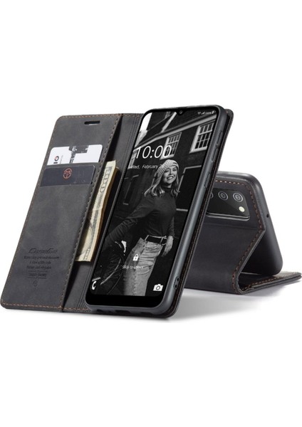 Samsung Galaxy A02S Için Flip Case Vintage Pu Deri Cüzdan Flip Folio (Yurt Dışından)