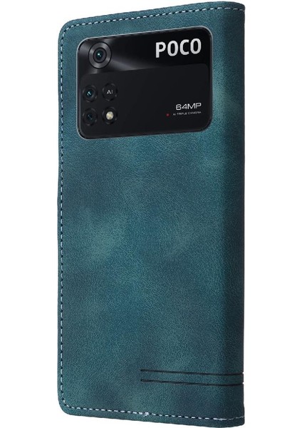 Xiaomi Poco M4 Pro Için Flip Case Cüzdan Kapak Çevirin Deri Kılıf Basit (Yurt Dışından)