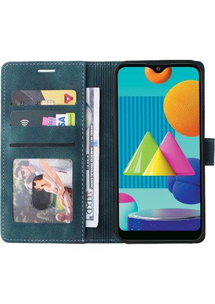 SZY Mall Samsung Galaxy A02 Deri Kılıf Için Flip Case Basit Iş Cüzdan Flip (Yurt Dışından)