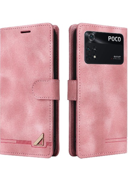 Xiaomi Poco M4 Pro Için Flip Case Cüzdan Kapak Çevirin Deri Kılıf Basit (Yurt Dışından)