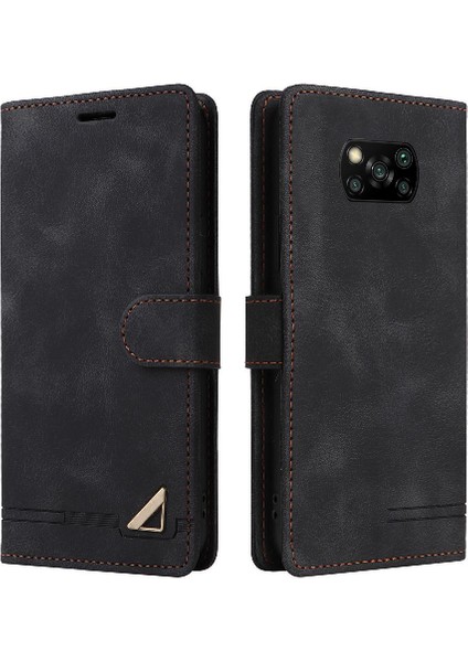 Xiaomi Poco X3 Için Flip Case Basit Iş Darbeye Cüzdan Kapak Çevirin (Yurt Dışından)