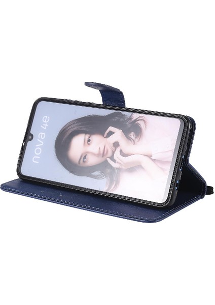 Huawei P30 Lite Iş Cüzdan Telefon Kılıfı Için Flip Case Klasik Katı (Yurt Dışından)