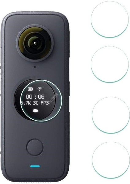 Cda Store Insta 360 One X2 360 Aksiyon Kamerası Uyumlu 4 Adet Şeffaf Ekran Koruyucu Jelatin