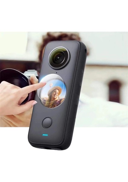 Cda Store Insta 360 One X2 360 Aksiyon Kamerası Uyumlu 4 Adet Şeffaf Ekran Koruyucu Jelatin