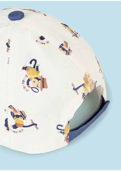 Erkek Bebek Baskılı Şapka Krem 10666 fiyatları