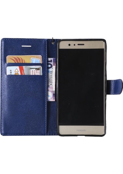 Huawei P9 Lite Için Flip Case Yüksek Kaliteli Deri Iş Cüzdan Telefon (Yurt Dışından)