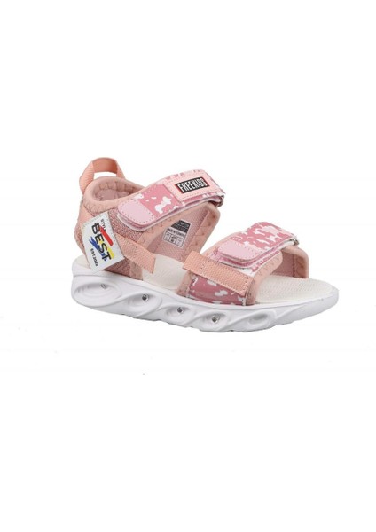 120 Işıklı Pudra Çocuk Sandalet