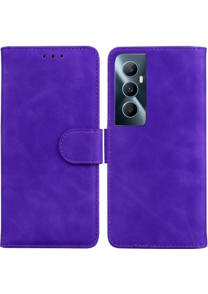 Realme C65 4g Için Flip Case Standı Tutucu Kart Yuvası Manyetik Premium Pu (Yurt Dışından)