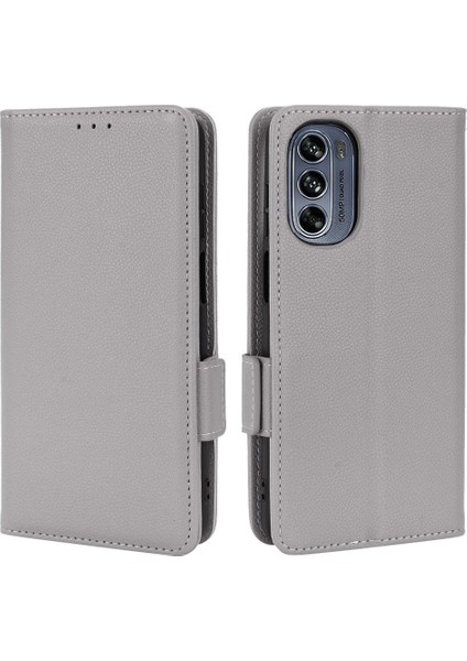 Motorola Moto G62 Pu Deri Cüzdan Için Kılıf Yan Toka Kart Yuvaları Tutucu (Yurt Dışından)