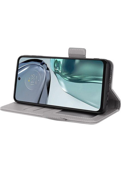 Motorola Moto G62 Pu Deri Cüzdan Için Kılıf Yan Toka Kart Yuvaları Tutucu (Yurt Dışından) fiyatları