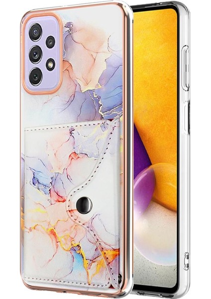 Samsung Galaxy A52 5g Ince Cüzdan Yumuşak Tpu Tampon Mermer Kart (Yurt Dışından)