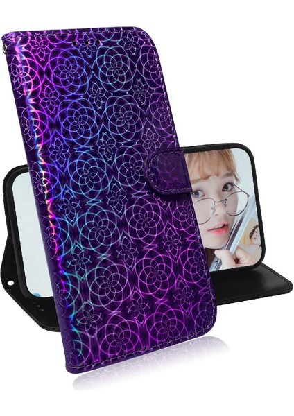 Realme C65 4g Glitter Renkli Standı Tutucu Cüzdan Kılıf Kart Için Flip Case (Yurt Dışından)