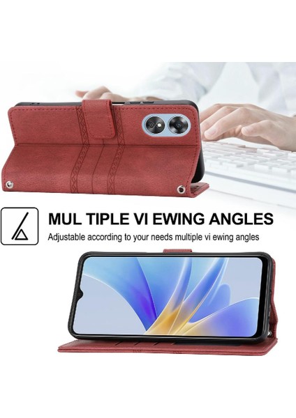 Oppo A78 5g Darbeye Koruyucu Kickstand Cüzdan Kılıf Pu Için Flip Case (Yurt Dışından)