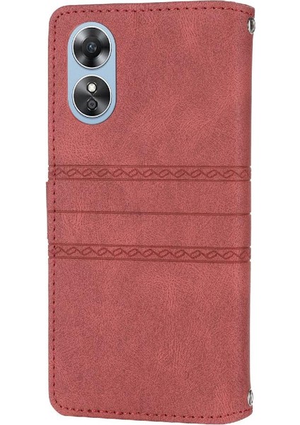 Oppo A78 5g Darbeye Koruyucu Kickstand Cüzdan Kılıf Pu Için Flip Case (Yurt Dışından)