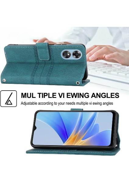 Oppo A78 5g Darbeye Koruyucu Kickstand Cüzdan Kılıf Pu Için Flip Case (Yurt Dışından)