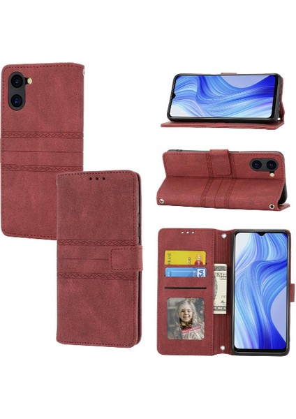 Realme 10T Manyetik Kapatma Darbeye Koruyucu Cüzdan Pu Için Flip Case (Yurt Dışından)