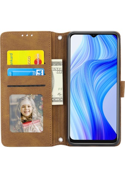Realme 10T Manyetik Kapatma Darbeye Koruyucu Cüzdan Pu Için Flip Case (Yurt Dışından)