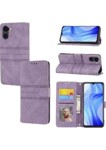 Realme 10T Manyetik Kapatma Darbeye Koruyucu Cüzdan Pu Için Flip Case (Yurt Dışından)