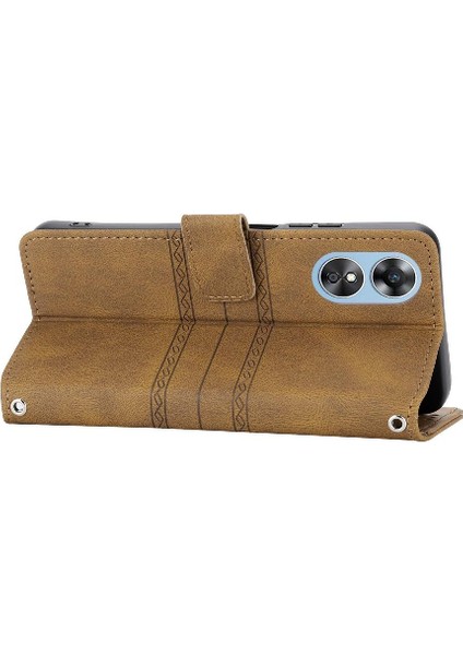 Oppo A78 5g Darbeye Koruyucu Kickstand Cüzdan Kılıf Pu Için Flip Case (Yurt Dışından)