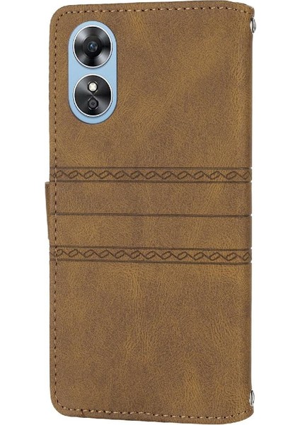 Oppo A78 5g Darbeye Koruyucu Kickstand Cüzdan Kılıf Pu Için Flip Case (Yurt Dışından)