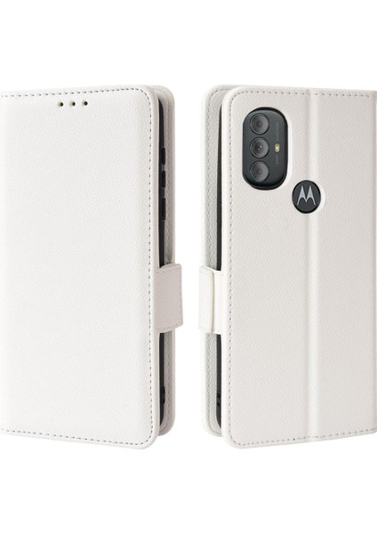 Motorola Moto G Güç 2022 Cüzdan Pu Deri Yan Toka Kartı (Yurt Dışından)