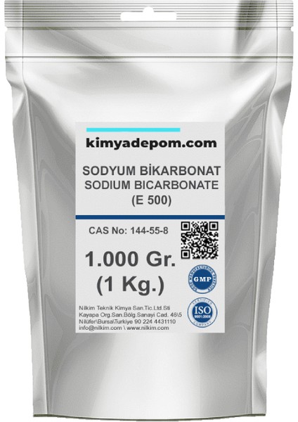 Sodyum Bikarbonat, Gıda Tipi (E 500) 1 Kg.