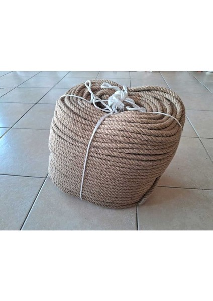 Jüt Halat 25 Metre Hasır Halat 12 mm Kendir Halat Ip Dekoratif Jüt Doğal Halat