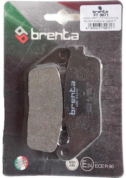 Honda Cbr 250 Brenta Ön Fren Balatası Takım