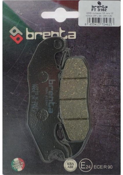 Piaggio Liberty Medley 125 150 Ön Fren Balatası Brenta Takım