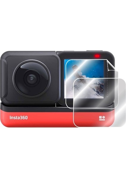 Cda Store INSTA360 One R 4K Edition Uyumlu 2 Adet Şeffaf Ekran Koruyucu Nano Jelatin