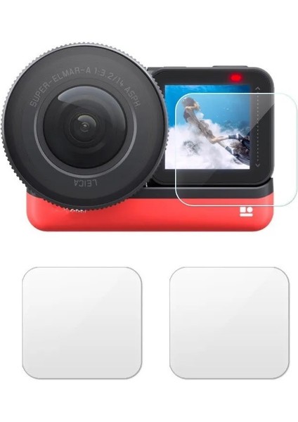 Cda Store INSTA360 One R 4K Edition Uyumlu 2 Adet Şeffaf Ekran Koruyucu Nano Jelatin