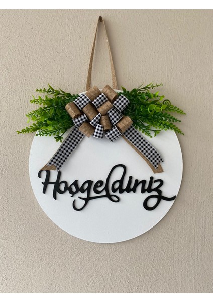 Kapı Süsü Welcome Beyaz Hediyelik Yapraklı 58 modelleri