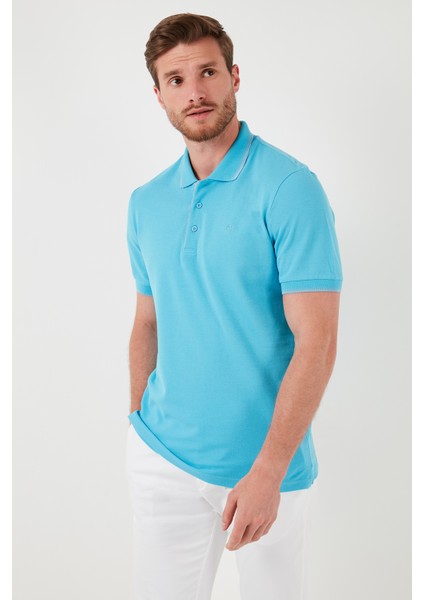 % 100 Pamuk Düğmeli Polo T Shirt Erkek Polo 5902118