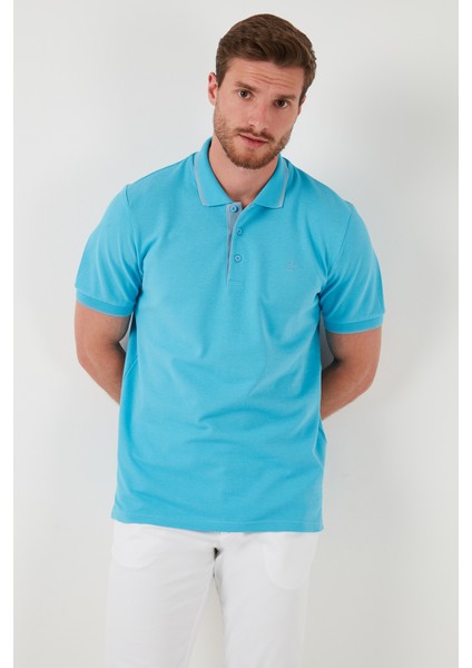 % 100 Pamuk Düğmeli Polo T Shirt Erkek Polo 5902118