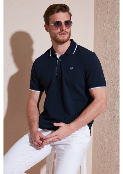 % 100 Pamuk Düğmeli Regular Fit Polo Yaka T Shirt Erkek POLO YAKA T SHİRT 5902118