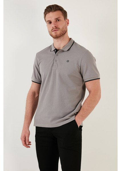 Pamuk Düğmeli Slim Fit Polo T Shirt Erkek Polo T Shirt 5902118