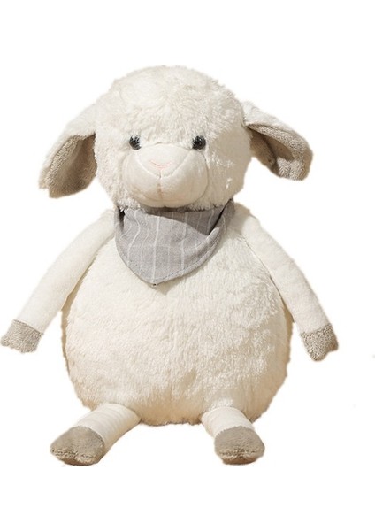 26CM Beyaz Eşarp Koyun Bebek Hayvan Peluş Oyuncak Bebek (Yurt Dışından)