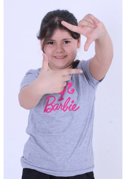 Barbie Kadın Baskılı Çocuk T-Shirt