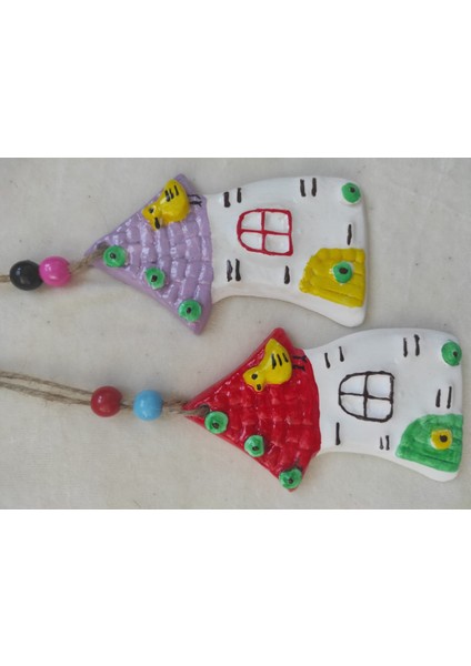 Duvar/bahçe/balkon Süsü Ev Modeli 3 Lü Set