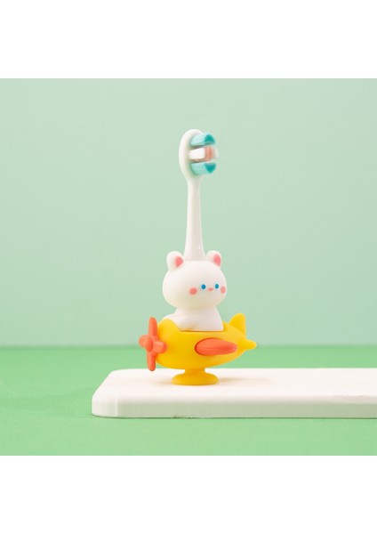 Karikatür Araba Dinozor Çocuk Diş Fırçası On Bin Kıl Diş Fırçası Süper Yumuşak ve Sakızsız Çocuk Diş Fırçası Silikon Diş Fırçası (Yurt Dışından)