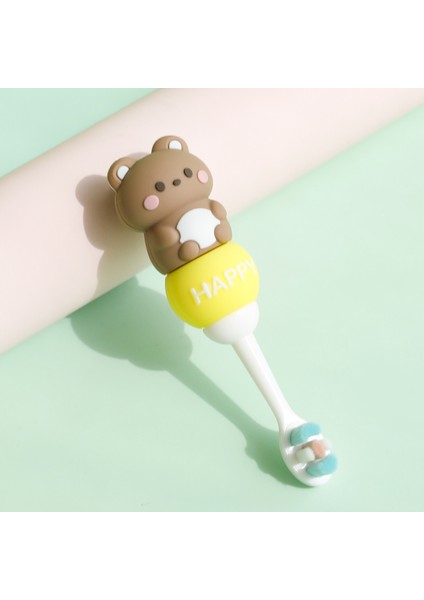 Karikatür Çocuk Diş Fırçası Mektup Ayı On Bin Kıl Tek Paket Çocuk Yumuşak Kıllı Diş Fırçası (Yurt Dışından)