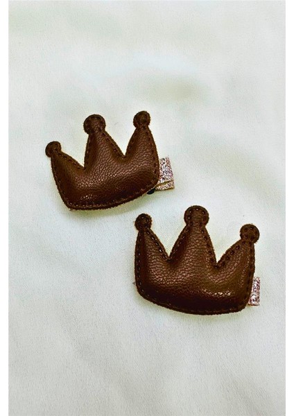 2 Adet Deri Taç Pens Toka