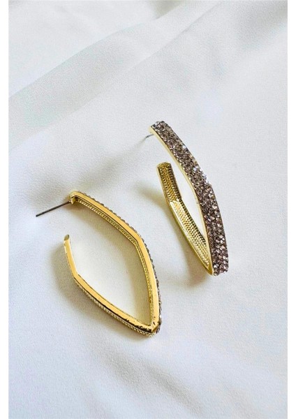 Baklava Taşlı Halka Küpe fiyatları