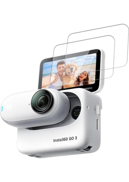 Cda Store INSTA360 Go 3 Uyumlu 2 Adet Şeffaf Ekran Koruyucu Nano Jelatin